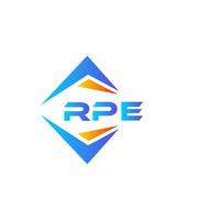 diseño de logotipo de tecnología abstracta rpe sobre fondo blanco. concepto de logotipo de letra de iniciales creativas rpe. vector