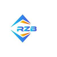 diseño de logotipo de tecnología abstracta rzb sobre fondo blanco. concepto de logotipo de letra de iniciales creativas rzb. vector