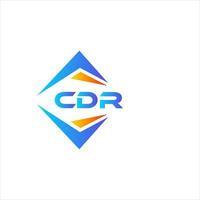 CDR abstract technology logo design on white background. CDR creative initials letter logo concept. vector