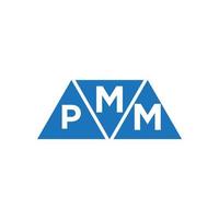 diseño de logotipo inicial abstracto mpm sobre fondo blanco. concepto de logotipo de letra de iniciales creativas de mpm. vector