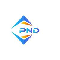 PND abstract technology logo design on white background. PND creative initials letter logo concept. vector