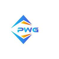 diseño de logotipo de tecnología abstracta pwg sobre fondo blanco. concepto de logotipo de letra de iniciales creativas pwg. vector