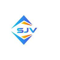 sjv diseño de logotipo de tecnología abstracta sobre fondo blanco. concepto de logotipo de letra de iniciales creativas sjv. vector