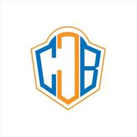 CJB abstract monogram shield logo design on white background. CJB creative initials letter logo. vector