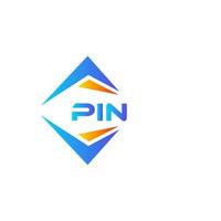 diseño de logotipo de tecnología abstracta pin sobre fondo blanco. concepto de logotipo de letra de iniciales creativas pin. vector