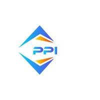 diseño de logotipo de tecnología abstracta ppi sobre fondo blanco. concepto de logotipo de letra de iniciales creativas de ppi. vector