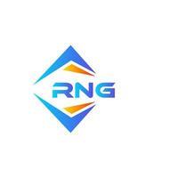 diseño de logotipo de tecnología abstracta rng sobre fondo blanco. concepto de logotipo de letra de iniciales creativas rng. vector