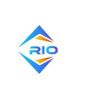 diseño de logotipo de tecnología abstracta de río sobre fondo blanco. concepto de logotipo de letra de iniciales creativas de río. vector