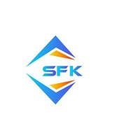 Diseño de logotipo de tecnología abstracta sfk sobre fondo blanco. Concepto de logotipo de letra de iniciales creativas sfk. vector