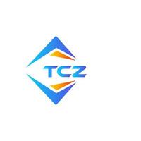 diseño de logotipo de tecnología abstracta tcz sobre fondo blanco. concepto de logotipo de letra de iniciales creativas tcz. vector
