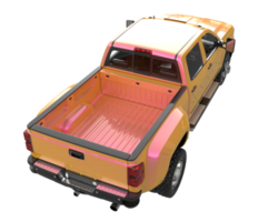 Pickup truck isolated on transparent background. 3d rendering - illustration png
