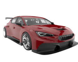 voiture de course isolée sur fond transparent. rendu 3d - illustration png