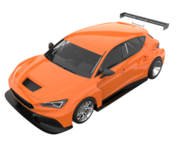 voiture de course isolée sur fond transparent. rendu 3d - illustration png