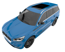 Realistic SUV isolated on transparent background. 3d rendering - illustration png