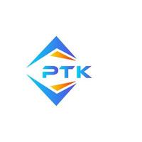 diseño de logotipo de tecnología abstracta ptk sobre fondo blanco. concepto de logotipo de letra de iniciales creativas ptk. vector