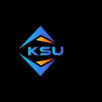 KSU abstract technology logo design on Black background. KSU creative initials letter logo concept. vector