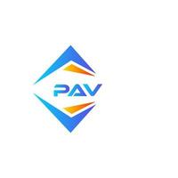 pav diseño de logotipo de tecnología abstracta sobre fondo blanco. pav creative iniciales carta logo concepto. vector