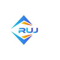 ruj diseño de logotipo de tecnología abstracta sobre fondo blanco. concepto de logotipo de letra de iniciales creativas ruj. vector