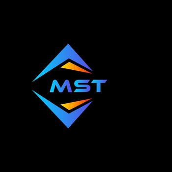 MST abstract technology logo design on Black background. MST creative initials letter logo concept. vector