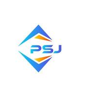 psj diseño de logotipo de tecnología abstracta sobre fondo blanco. concepto de logotipo de letra de iniciales creativas psj. vector
