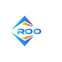 diseño de logotipo de tecnología abstracta roo sobre fondo blanco. concepto de logotipo de letra inicial creativa roo. vector