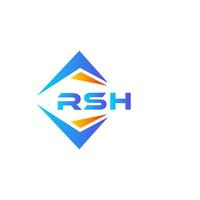 diseño de logotipo de tecnología abstracta rsh sobre fondo blanco. concepto de logotipo de letra de iniciales creativas rsh. vector