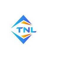 diseño de logotipo de tecnología abstracta tnl sobre fondo blanco. concepto de logotipo de letra de iniciales creativas tnl. vector