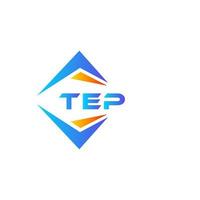 tep diseño de logotipo de tecnología abstracta sobre fondo blanco. concepto de logotipo de letra de iniciales creativas tep. vector