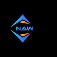 NAW abstract technology logo design on Black background. NAW creative initials letter logo concept. vector