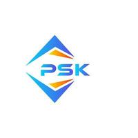psk diseño de logotipo de tecnología abstracta sobre fondo blanco. concepto de logotipo de letra de iniciales creativas psk. vector