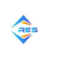 RES abstract technology logo design on white background. RES creative initials letter logo concept. vector