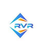 diseño de logotipo de tecnología abstracta rvr sobre fondo blanco. concepto de logotipo de letra inicial creativa rvr. vector
