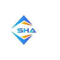 SHA abstract technology logo design on white background. SHA creative initials letter logo concept. vector