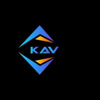 diseño de logotipo de tecnología abstracta kav sobre fondo negro. concepto de logotipo de letra de iniciales creativas kav. vector