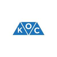 diseño de logotipo inicial abstracto koc sobre fondo blanco. concepto de logotipo de letra inicial creativa koc. vector