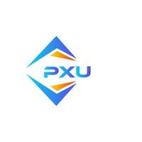 diseño de logotipo de tecnología abstracta pxu sobre fondo blanco. concepto de logotipo de letra inicial creativa pxu. vector