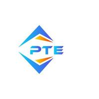 pte diseño de logotipo de tecnología abstracta sobre fondo blanco. pte creative initials letter logo concept.pte diseño de logotipo de tecnología abstracta sobre fondo blanco. concepto de logotipo de letra de iniciales creativas pte. vector