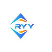 diseño de logotipo de tecnología abstracta ryy sobre fondo blanco. concepto de logotipo de letra de iniciales creativas ryy. vector