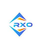 diseño de logotipo de tecnología abstracta rxo sobre fondo blanco. concepto de logotipo de letra inicial creativa rxo. vector