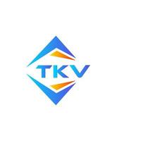 tkv diseño de logotipo de tecnología abstracta sobre fondo blanco. concepto de logotipo de letra de iniciales creativas tkv. vector