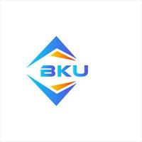 bku diseño de logotipo de tecnología abstracta sobre fondo blanco. concepto de logotipo de letra de iniciales creativas bku. vector