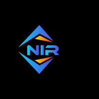 NIR abstract technology logo design on Black background. NIR creative initials letter logo concept. vector