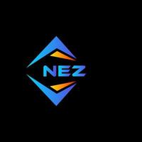 NEZ abstract technology logo design on Black background. NEZ creative initials letter logo concept. vector