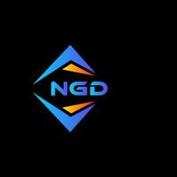 diseño de logotipo de tecnología abstracta ngd sobre fondo negro. concepto de logotipo de letra de iniciales creativas ngd. vector
