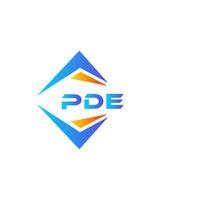 PDE abstract technology logo design on white background. PDE creative initials letter logo concept. vector