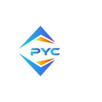 Diseño de logotipo de tecnología abstracta pyc sobre fondo blanco. concepto de logotipo de letra de iniciales creativas de pyc. vector