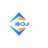 boj diseño de logotipo de tecnología abstracta sobre fondo blanco. concepto de logotipo de letra de iniciales creativas de boj. vector