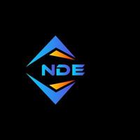 NDE abstract technology logo design on Black background. NDE creative initials letter logo concept. vector