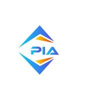 diseño de logotipo de tecnología abstracta pia sobre fondo blanco. concepto de logotipo de letra inicial creativa pia. vector