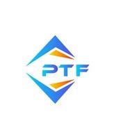 PTF abstract technology logo design on white background. PTF creative initials letter logo concept. vector